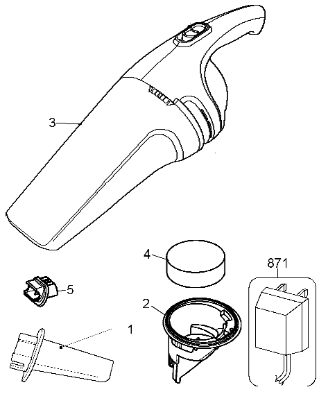 Default Diagram and Parts List for NW4860SPT-AR Type 1 Black and Decker Leaf Blower / Vacuum